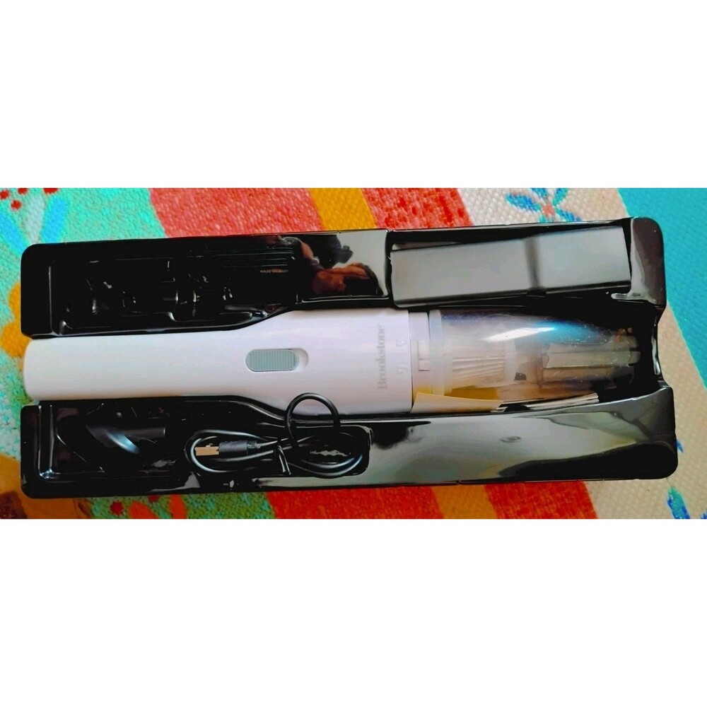 Brookstone TurboVac Handheld Cordless Vacuum Cleaner Complete Kit used in Box